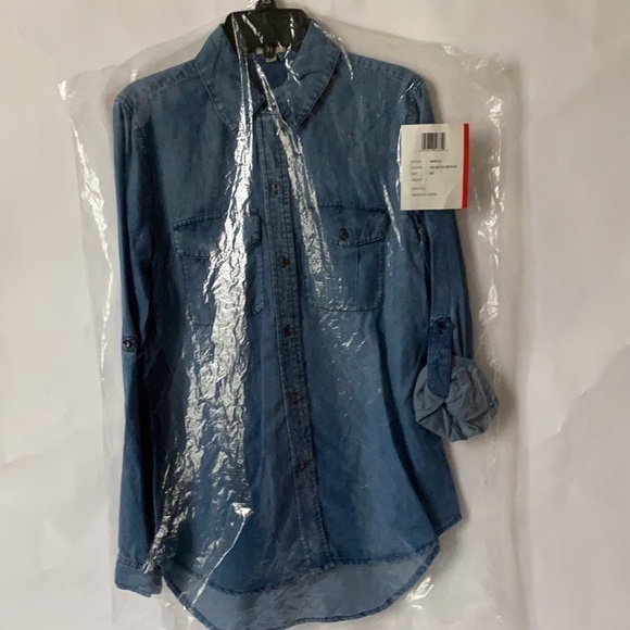 Cremieux Size XS Jade Chambray Women’s Long Sleeves Blouse Denim Jeans - Picture 15 of 15